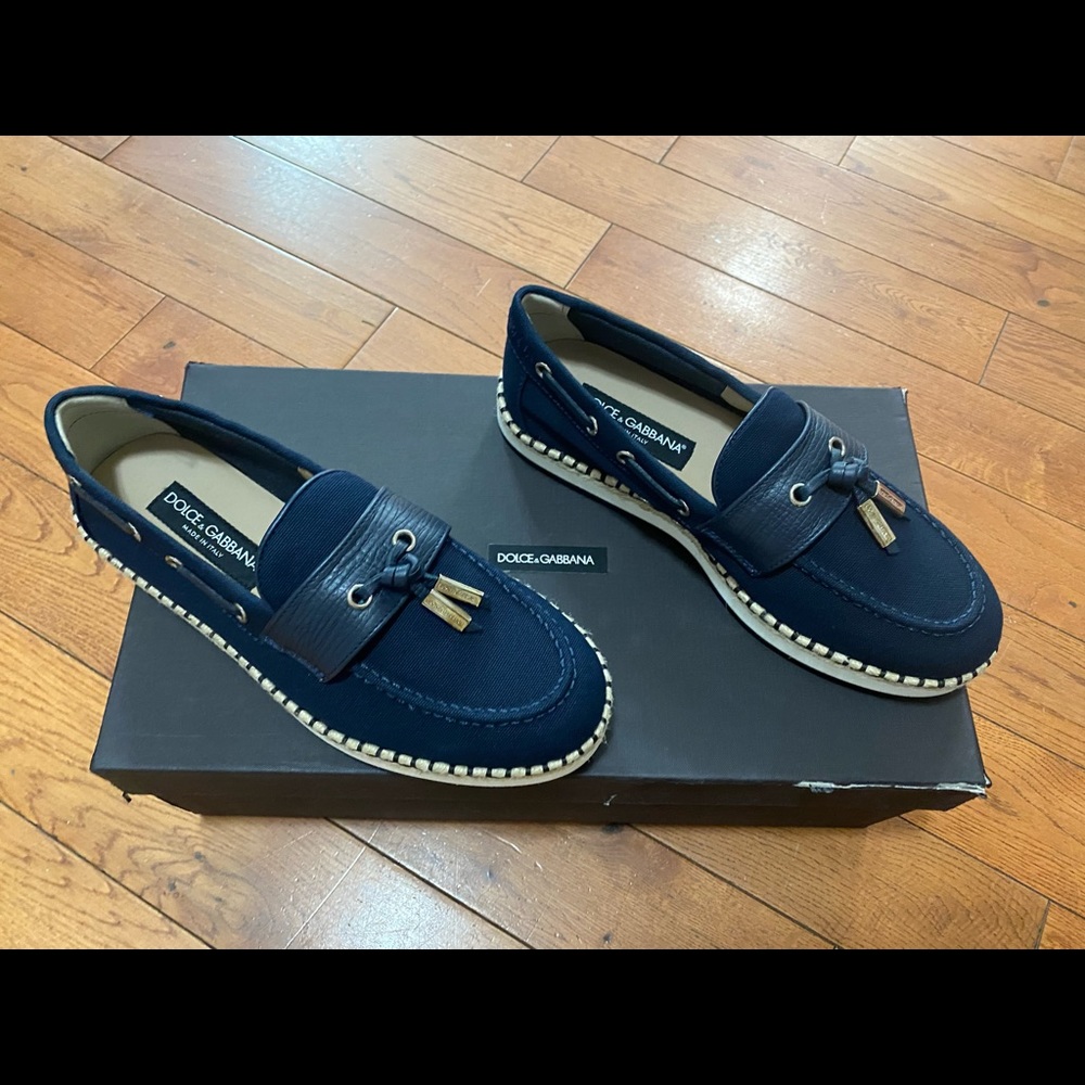 Dolce & Gabbana Canvas Loafers Women’s 7.5 with dust bag